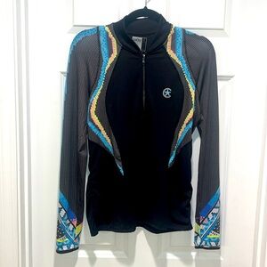 Lucky in Love L/S Top 1/4 zip pullover tennis women’s golf pickleball colorful